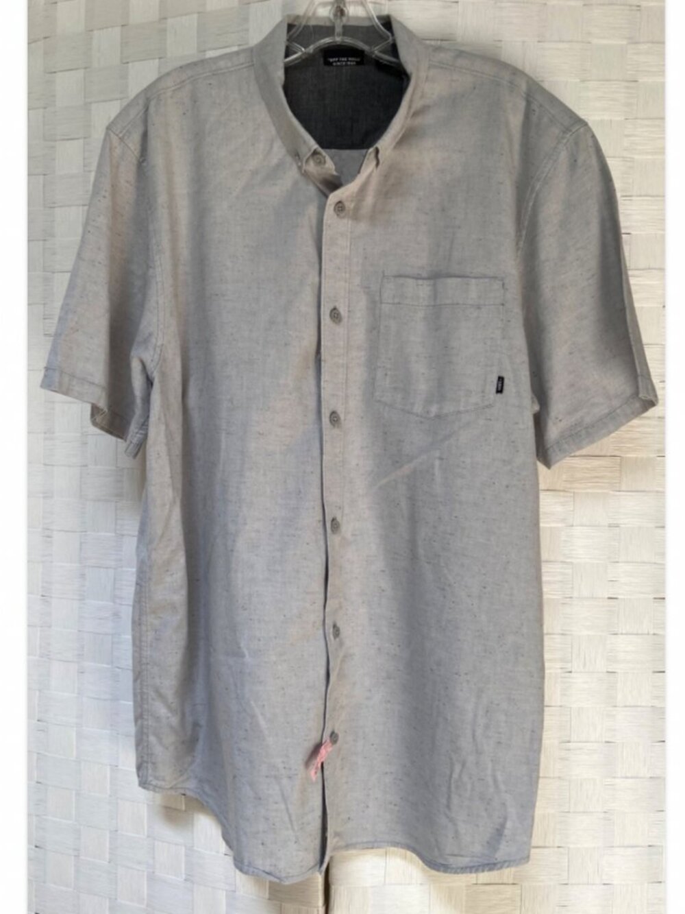 VANS Of The Wall Men's Cotton Button Down Short Sleeve Shirt Size XL